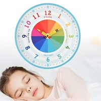 Hometime Children's Learn to Tell the Time Wall Clock - Large 30cm Silent Clock
