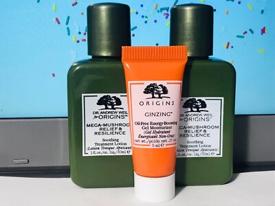 Dr. Andrew Weil Origins - Mega Mushroom & Ginzing LOT of 3 - NWOB