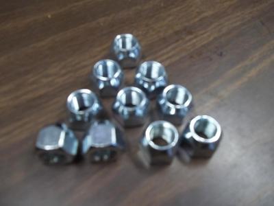 trailer zinc lug nut standard utilty trailer nuts half in by 20 tread wheel nuts