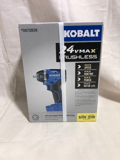 Kobalt 24 Volt Max 3 8 In Drive Cordless Impact Wrench Bare Tool New Kobalt 0672828 3 8 Square Drive 24 Volt Impact Tool Bare Only