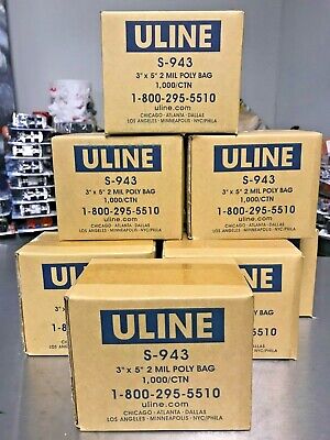 100 CLEAR 3 x 9 FLAT POLY BAGS PLASTIC PACKING 2 MIL THICK OPEN TOP ULINE