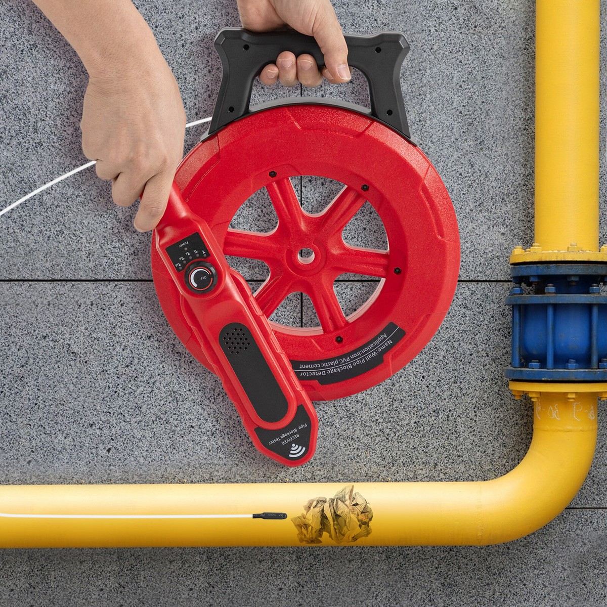 Pipe Blockage Detector - 20/30/40m Water Pipe Locator With Waterproof Probes, Underground Wall Scanner For PVC & Plastic 12 thumbnail image