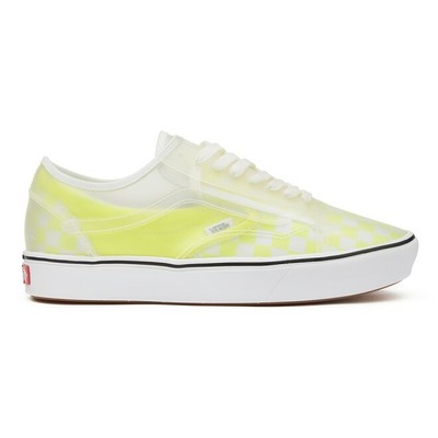 checkerboard vans yellow