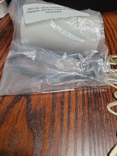 CBB60 Run Capacitor With Wire 250V AC 50/60Hz For Motor Air Compressor