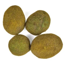 8 Piece Package of Assorted Size Moss Covered Decorative Stones for Fairy G