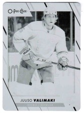 23/24 2023 O-PEE-CHEE OPC JUUSO VALIMAKI #465 BASE BLACK PRINTING PLATE 1/1