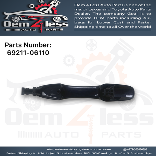 Toyota Corolla Cross Rear Left Exterior Door Handle 2022, 2023 OEM 69211-06110 - Picture 4 of 4