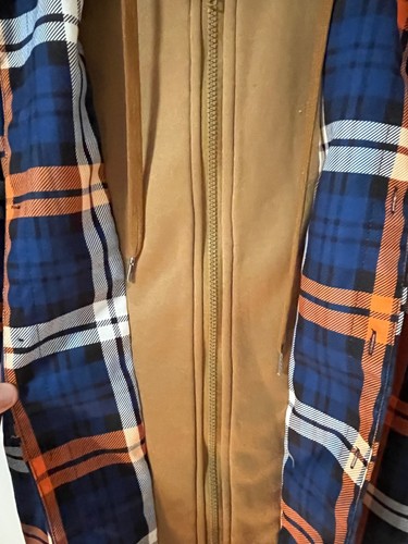 Men’s plaid Jacket zip up marked Large/runs very big more like XL neverbeen Worn - Picture 2 of 3