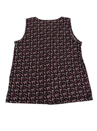 Women's Anne Klein Pink Black and White Leopard Sleeveless Career Top SZ M - Picture 5 of 5