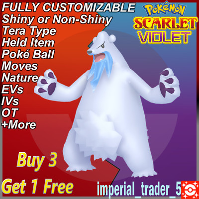 Pokémon Scarlet and Violet   Shiny Beartic   W/ Best 6IV Customizable