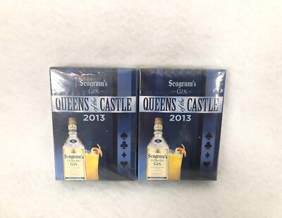 Seagram's Gin Playing Cards Poker Size Queens of the Castle 2013 SEALED Lot of 2