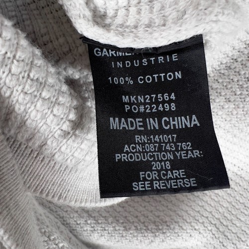 Industrie Mens Jumper Pullover Cotton Round Neck White Size M Medium Classic Fit - Picture 8 of 14