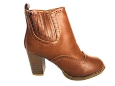 BELLA MARIE KINZIE-17 New women block heel  zipper  ankle booties shoes 