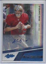 SEAN CANFIELD 2010 ABSOLUTE SPECTRUM PLATINUM BLUE ROOKIE AUTO RC #D 1/25