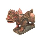 ANTIQUE ANCIENT ASIAN WOODEN FIGURE — photo 1
