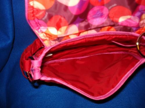 CINDA B ROUNDABOUT RED CROSS BODY SHOULDER BAG AUTHENTIC BEAUTIFUL SUPER SALE - Picture 6 of 8
