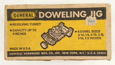 Doweling Jig General 840 Vintage Woodworking Cabinet Makers Carpenters B278