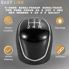 Schaltknauf Für Ford Focus II 2 III 3 MK2 MK3 Mondeo 4 IV 5 V Galaxy 5-GANG NEUF