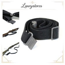 USGI Pattern M1 Garand Web Sling - Black Cotton, Two Point, Made in USA