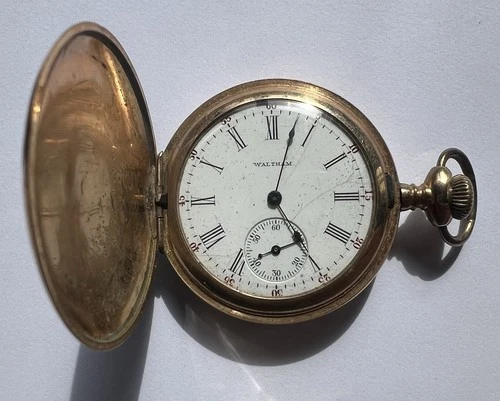 Antique Waltham 17j Pocket Watch, Gold Filled, For Parts/Repair, Not Running.