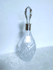 Kristallkaraffe mit breiter Fassung 800 Silber