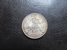 1/2 Mark Münze,Deutsches Reich 1916E,Silber...6