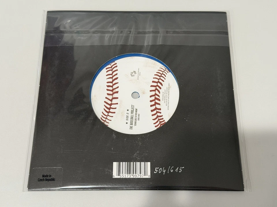 Benjamin Gibbard Death Cab Ichiro's Theme Goes to the Moon Vinyl 7" Aqua Blue - Image 2 of 3