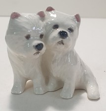 a209 Beswick Pair Of White West Highland Terriers 3467