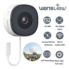 Wansview 2K Window Camera WIFI Security Camera Color Night Vision Ai Detection