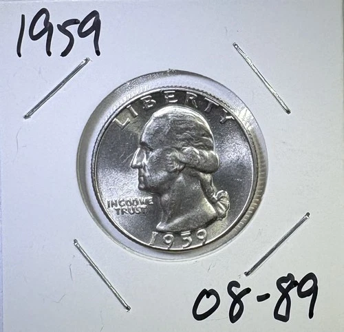 1959 25c SILVER Washington Quarter UNCIRCULATED (08-89)
