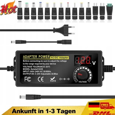 Einstellbares Netzteil Multiport Multifunktionsladegerät 3-24V-3A EU-Standard DE