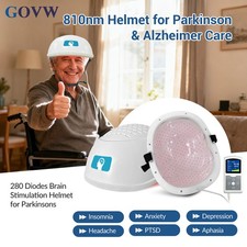 Parkinson Treatment Photobiomodulation Therapy Brain Helmet 810n Infrared Light