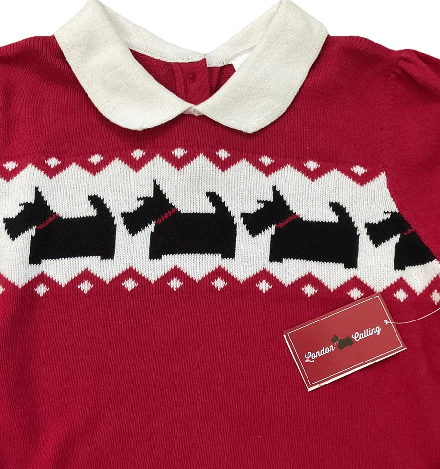 Suéter y Leggings Gymboree TCP Niñas Talla 10 LS Scotty Dog Rojo Nuevo con Etiquetas Nuevo Foto 4 de 4