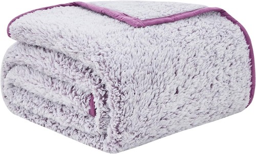 Fleece Throw Blankets Soft Sherpa Plush Blankets for Couch Cozy Bed Blanket(P...