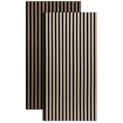 Akustikpaneele Wandpaneele 1~12Pcs. Halbrunde 3D Akustik Holzlamellen 120×60cm