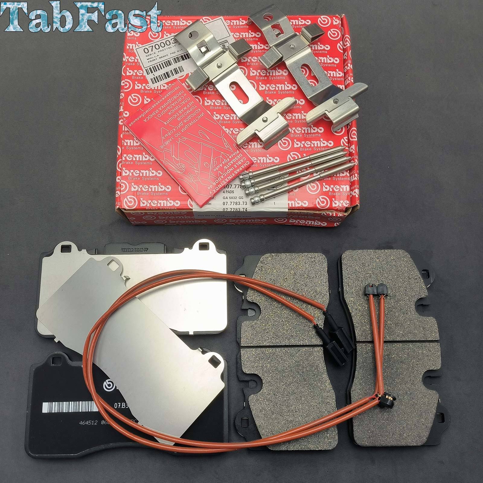 Front Brake Pad 70003110 Kit With Springs & Sensors for 09-14 Ferrari California