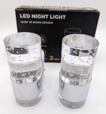 LED Plug In Night Light 2 Pack Dusk to Dawn Sensor Soft Light No Flicker