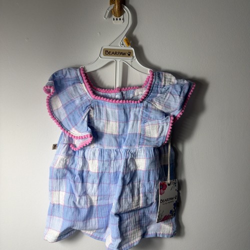 Bearpaw Girls 3-6 Months Blue And Pink 2 Piece Dress Set - Dress - Bottoms - New - Picture 1 of 6