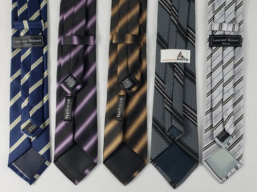 Lot of 5 Men’s Ties Assorted Colors & Brands Polyester Classic Ties - Picture 5 of 15