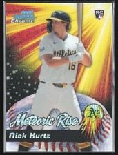 Nick Kurtz 2025 Bowman Chrome Meteoric Rise Mojo Refractor RC #MR-7 Athletics