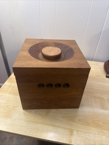 VINTAGE ADAMS TEAK ICE BUCKET - Picture 10 of 10