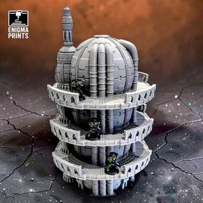 Stacked Forge Reactor 28mm Industrial Gothic Wargaming Terrain | Hades Ridge
