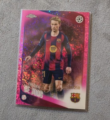 2026 Topps Chrome Frankie De Jong /250  Pink Parallel (FC Barcelona)