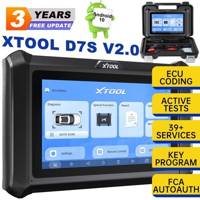 XTOOL D7S Bidirectional OBD2 Scanner ECU Coding Diagnostic Tool Key Programmer