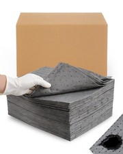 100 Pack 13.5"x17.5" Oil Absorbent Mat Pad New Upgrade Heavy-Duty Absorptio...