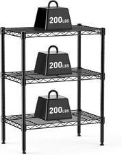 3 / 4 / 5-Tier Storage Shelving Unit Metal Wire Racks Heavy Duty Shelf Organizer
