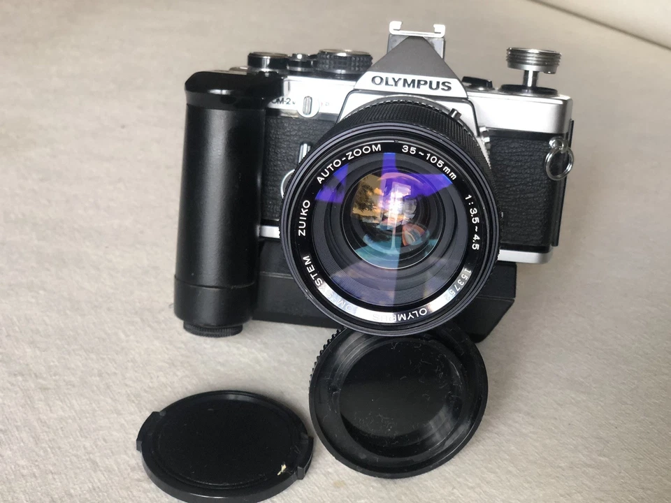 olympus OM-2n + Zoom 35-105 + Winder Top!!!! Tout fonctionne Viseur Clean - Photo 1/3