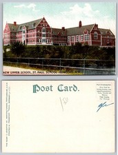 St. Paul School New Upper School Concord NH Vintage Postcard 1900s Leighton