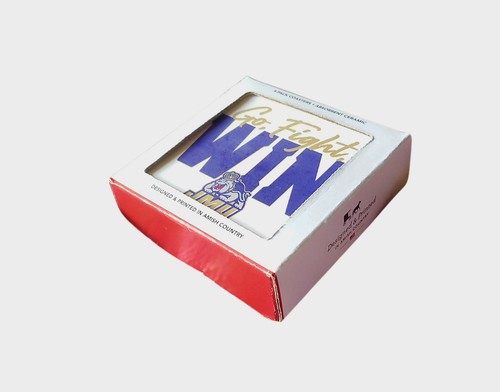 4-pack of James Madison University (JMU) Ceramic Coasters "Go, Fight, WIN" NIP - Picture 5 of 5