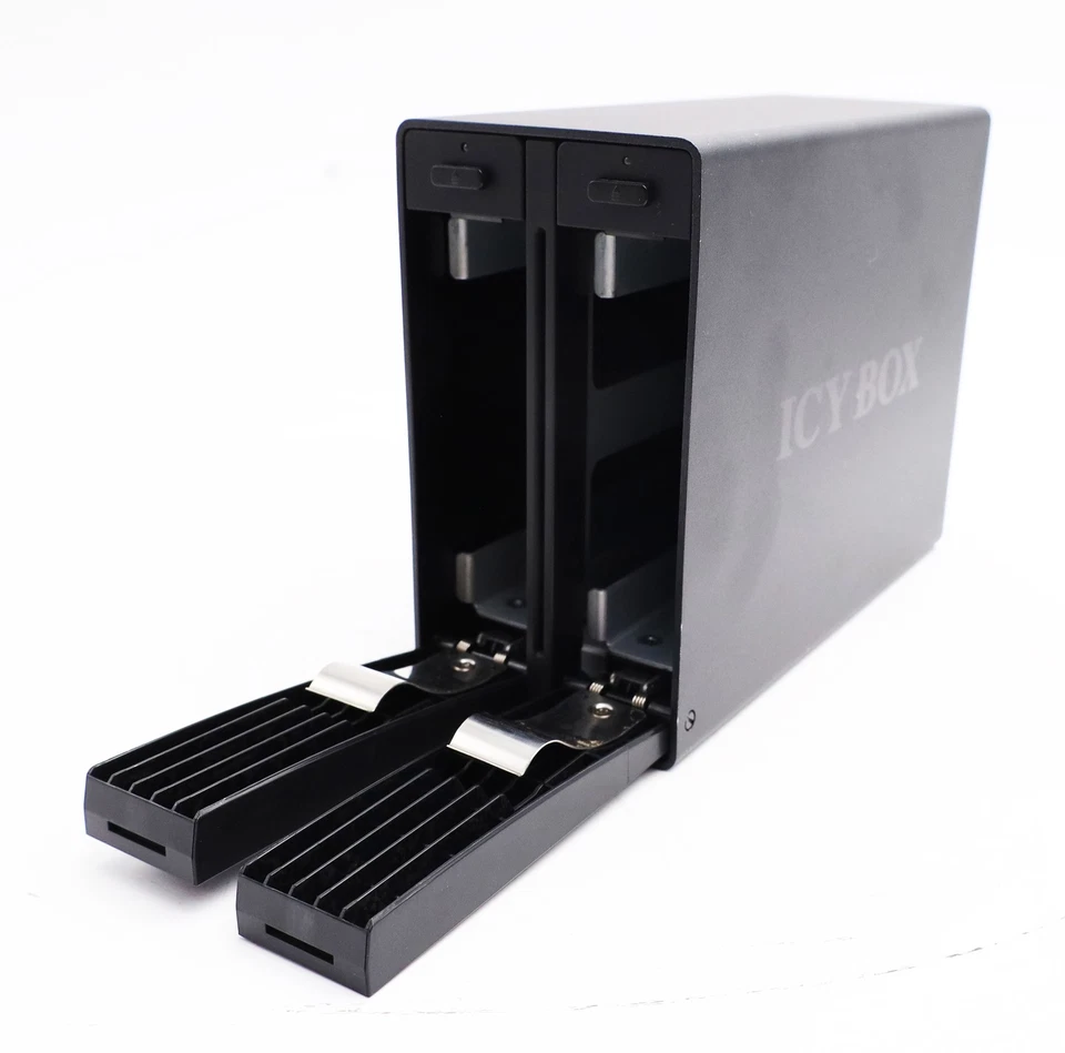 Icy Box IB-RD3662U3S Externes 2-fach RAID Gehäuse für 3,5" SATA HDD USB3.0 - Bild 2 von 4